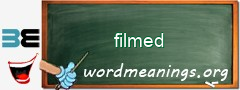WordMeaning blackboard for filmed
